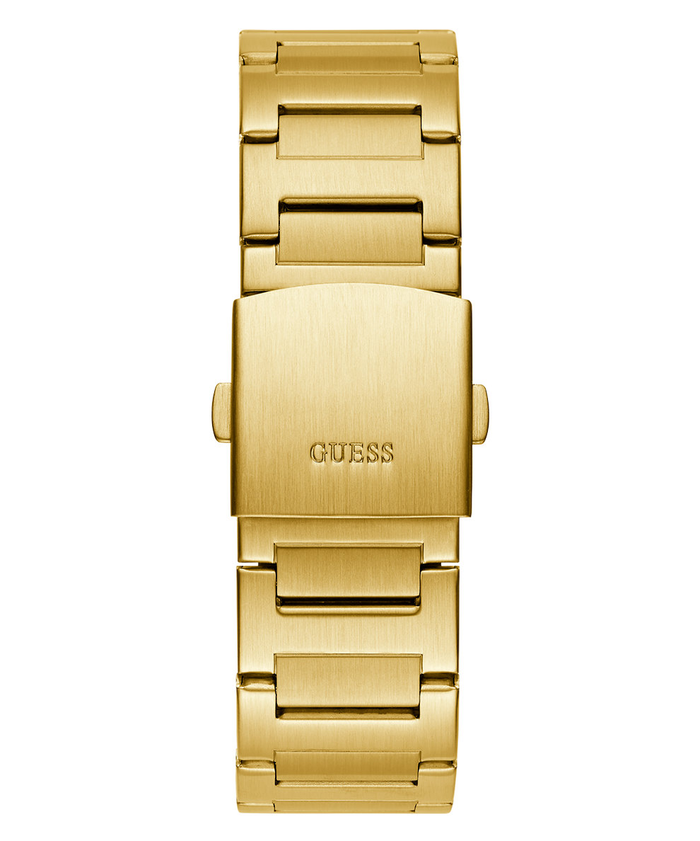 GW0795G4 GUESS Mens Gold Tone Multi-function Watch back view