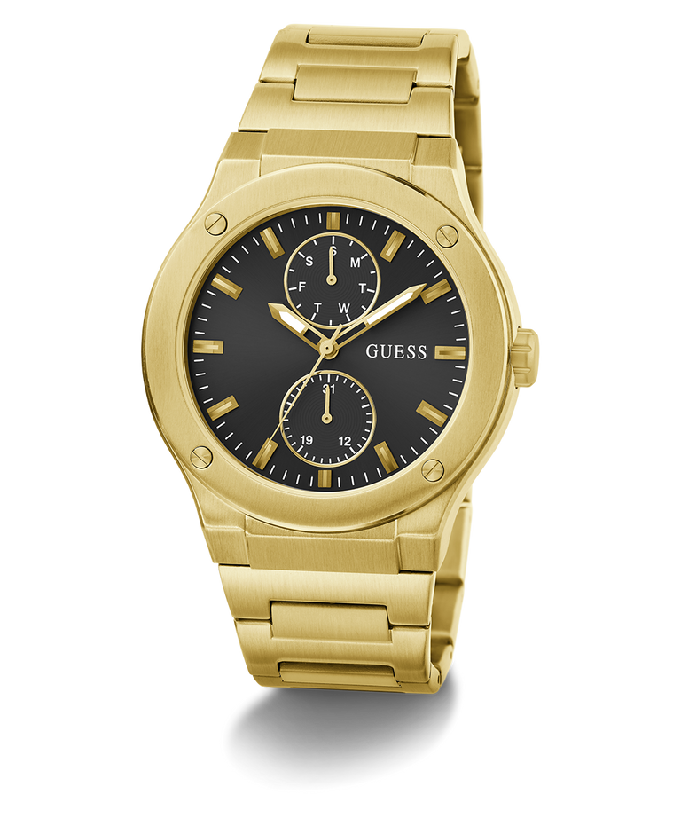 GW0795G4 GUESS Mens Gold Tone Multi-function Watch angle