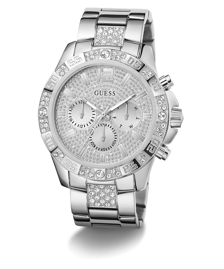 GW0796G1 GUESS Mens Silver Tone Multi-function Watch angle