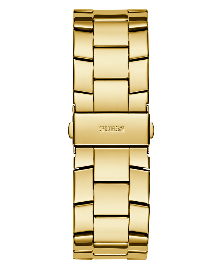 GW0796G2 GUESS Mens Gold Tone Multi-function Watch back view