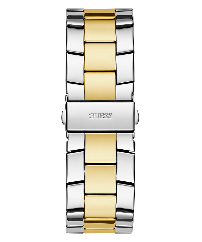 GW0796G3 GUESS Mens 2-Tone Multi-function Watch back view