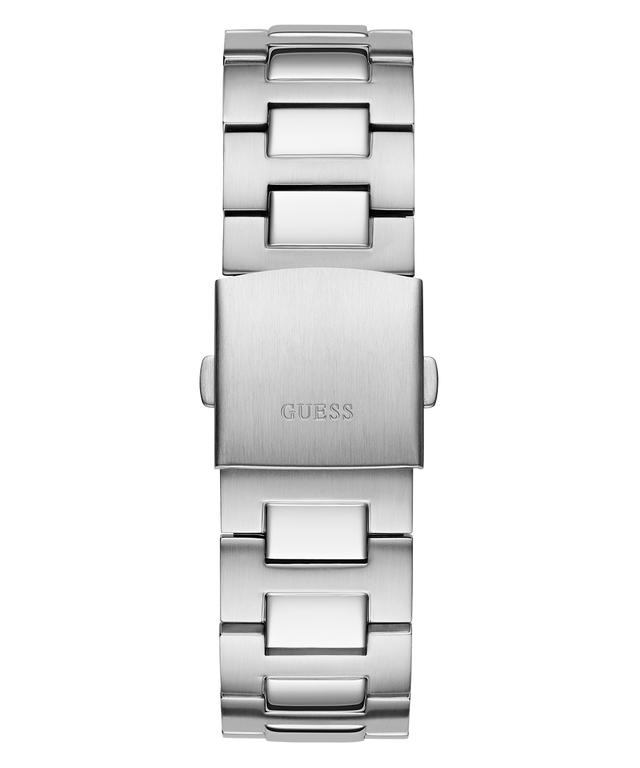 GW0798G1 GUESS Mens Silver Tone Multi-function Watch back view