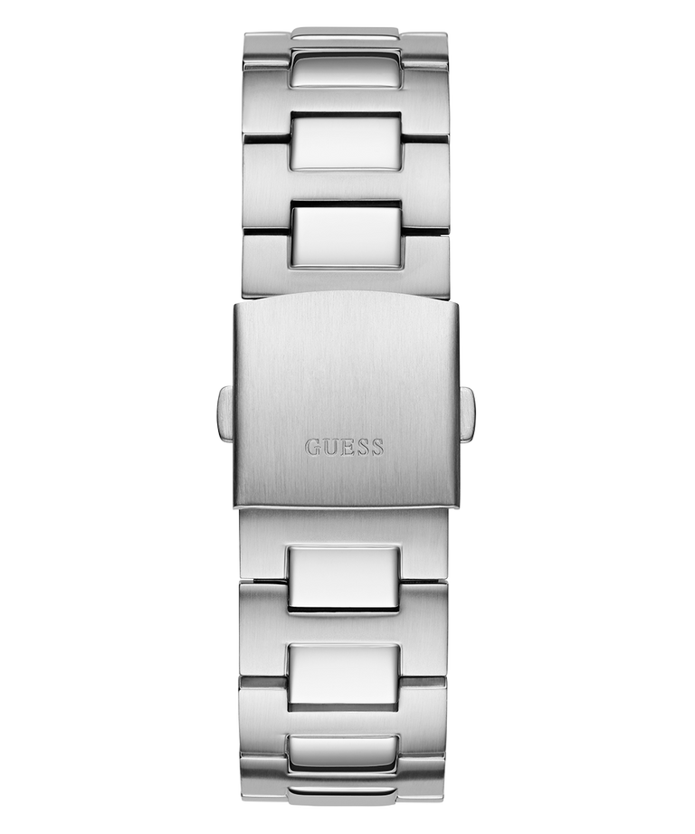 GW0798G1 GUESS Mens Silver Tone Multi-function Watch back view