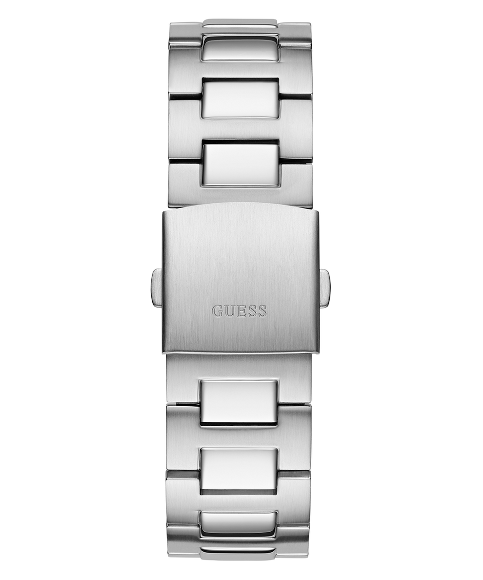 GW0798G1 GUESS Mens Silver Tone Multi-function Watch back view