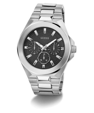 GW0798G1 GUESS Mens Silver Tone Multi-function Watch angle