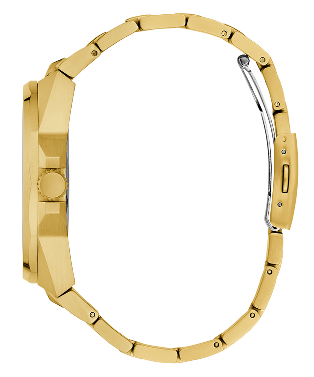 GW0798G2 GUESS Mens Gold Tone Multi-function Watch side view