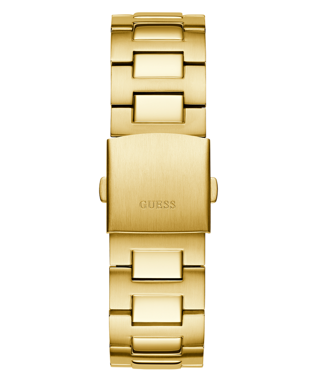 GW0798G2 GUESS Mens Gold Tone Multi-function Watch back view