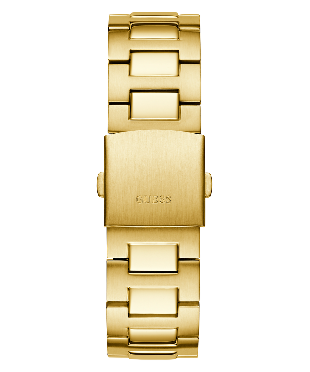 GW0798G2 GUESS Mens Gold Tone Multi-function Watch back view