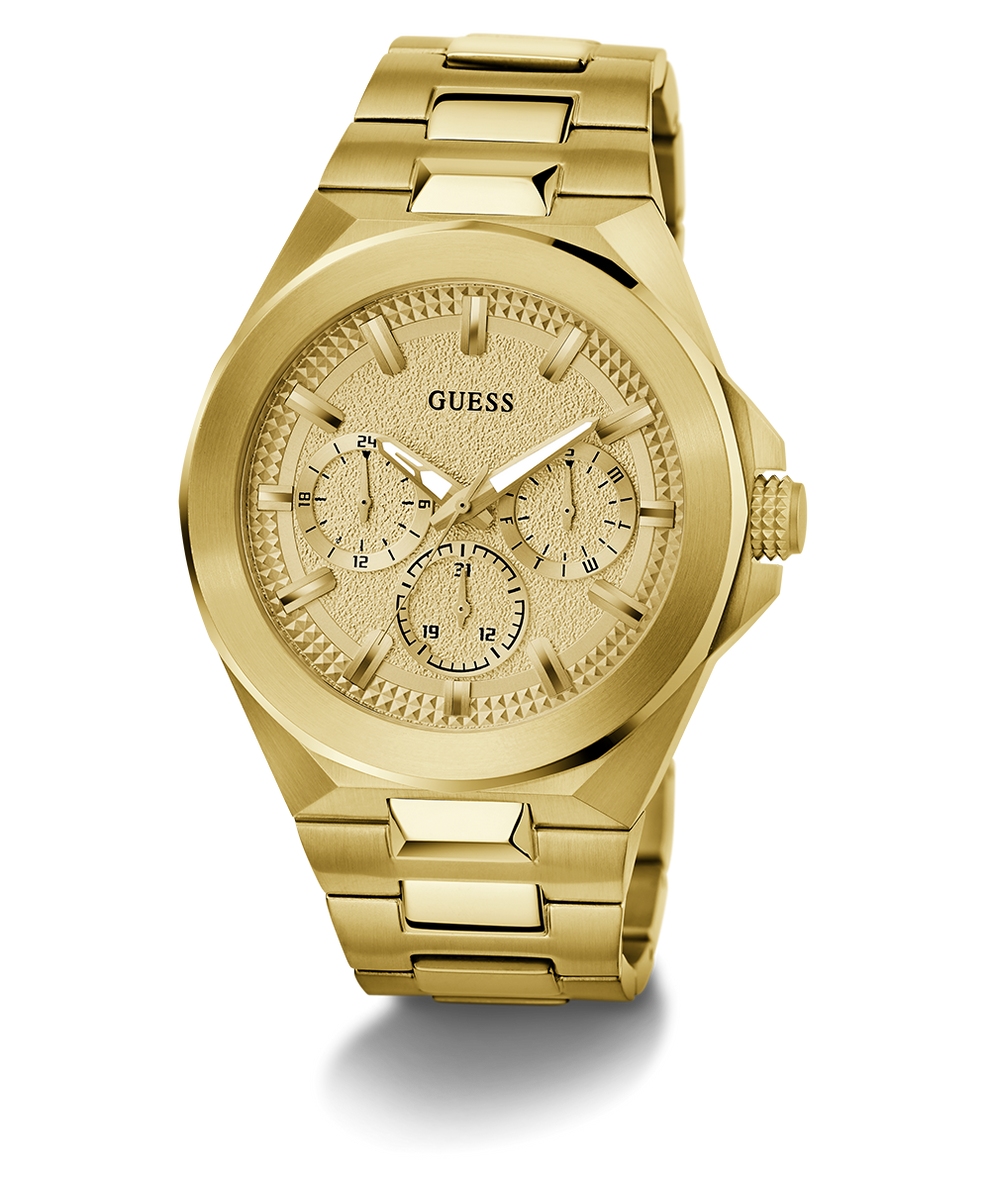 GW0798G2 GUESS Mens Gold Tone Multi-function Watch angle