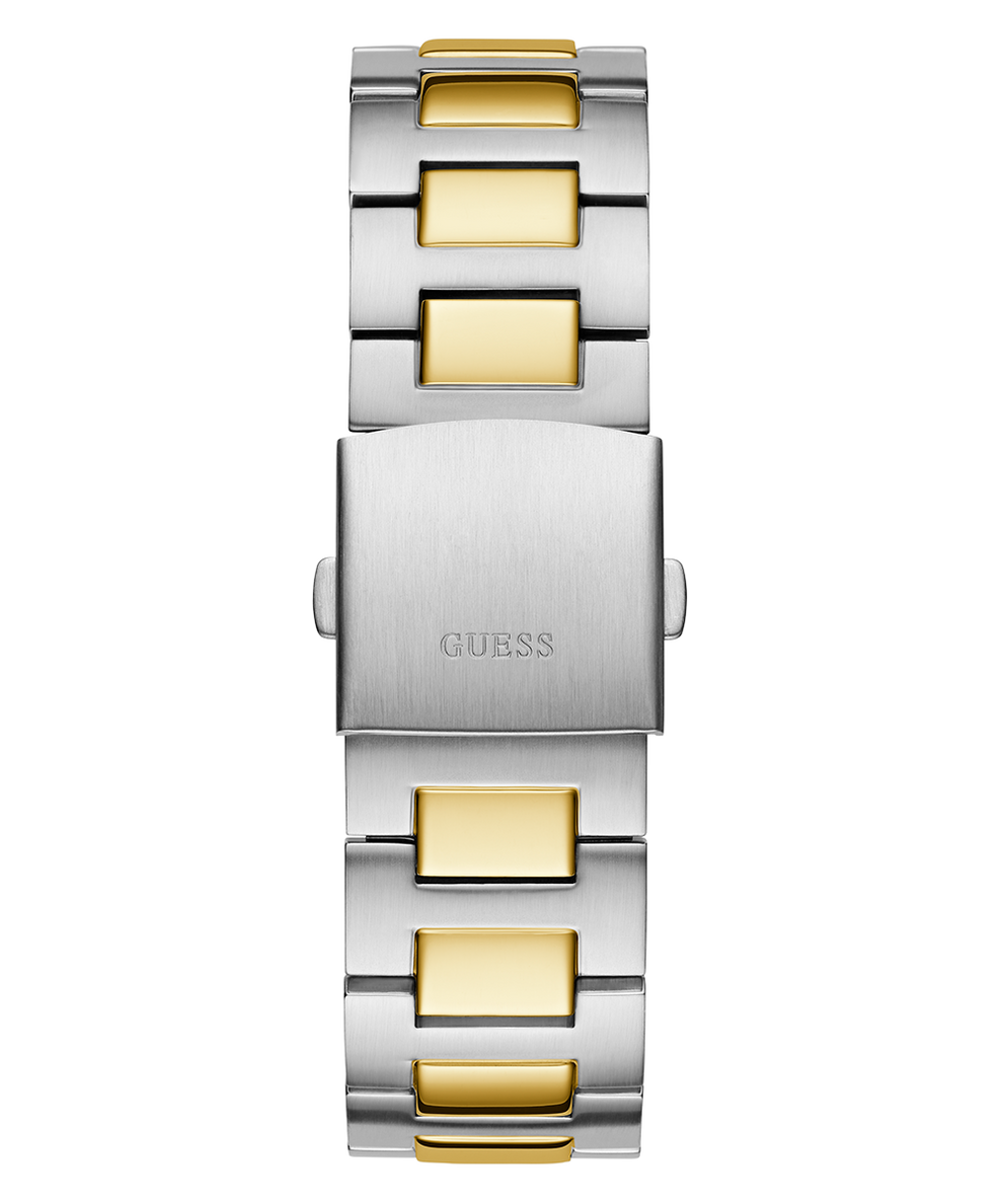 GW0798G3 GUESS Mens 2-Tone Multi-function Watch back view