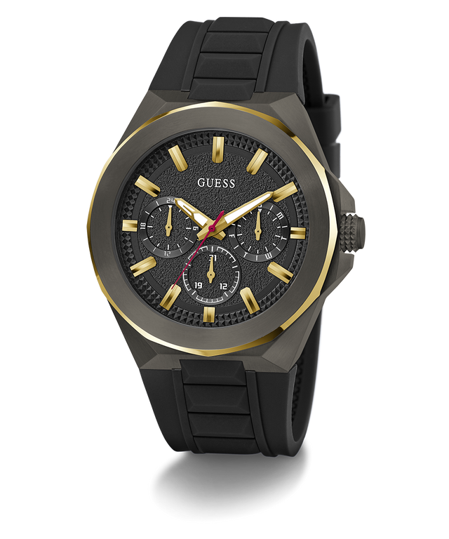 Guess Us Men's Black And Gold-Tone Square Multifunction Watch, One Buy, Best Price in Guess Us Men's Black And Gold-Tone Square Multifunction Watch, One Buy, Best Price in