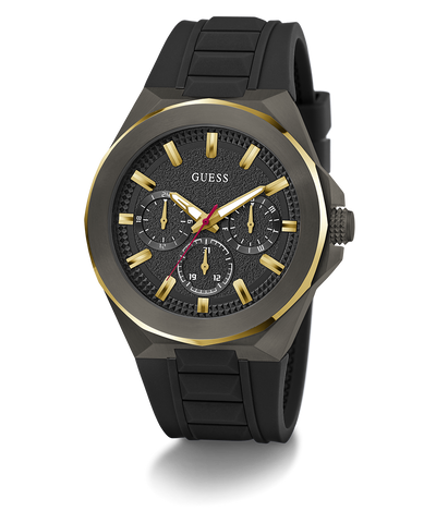 GW0799G1 GUESS Mens Black 2-Tone Multi-function Watch angle