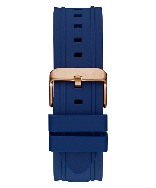 GW0799G2 GUESS Mens Blue 2-Tone Multi-function Watch back view