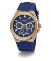 GW0799G2 GUESS Mens Blue 2-Tone Multi-function Watch angle