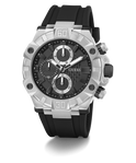 GW0802G1 GUESS Mens Black Silver Tone Multi-function Watch angle