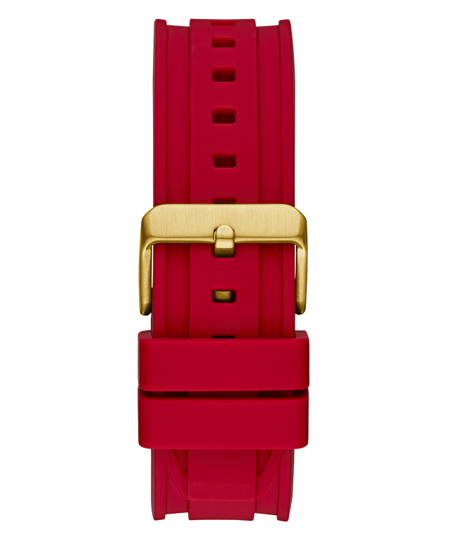 GW0802G2 GUESS Mens Red 2-Tone Multi-function Watch back view