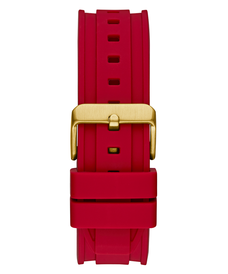 GW0802G2 GUESS Mens Red 2-Tone Multi-function Watch back view