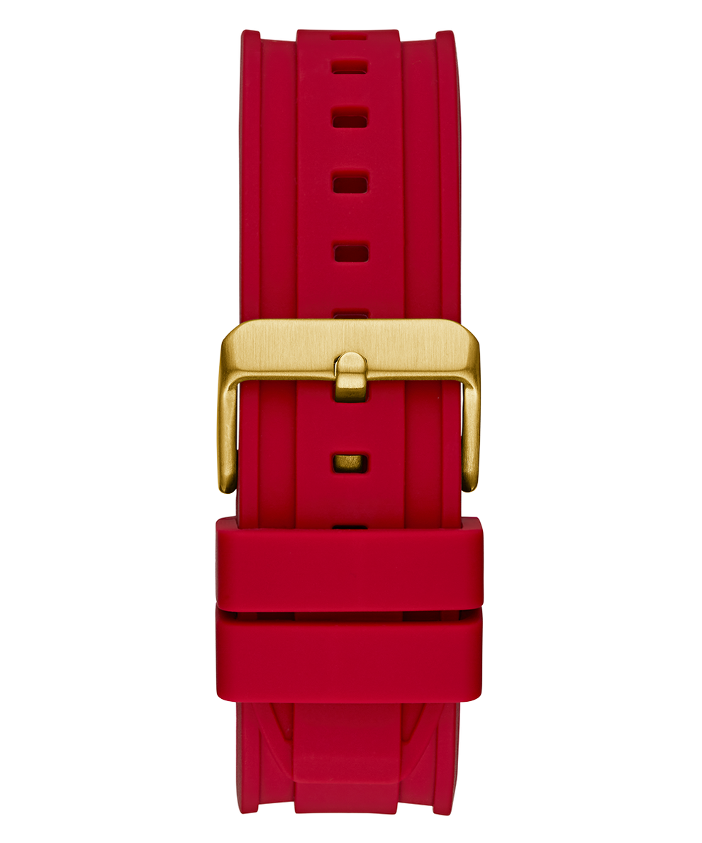 GW0802G2 GUESS Mens Red 2-Tone Multi-function Watch back view