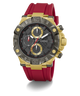 GW0802G2 GUESS Mens Red 2-Tone Multi-function Watch angle