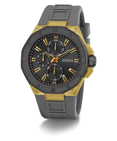 GW0803G1 GUESS Mens Gray Gold Tone Multi-function Watch angle