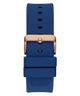 GW0803G2 GUESS Mens Blue Rose Gold Tone Multi-function Watch back view