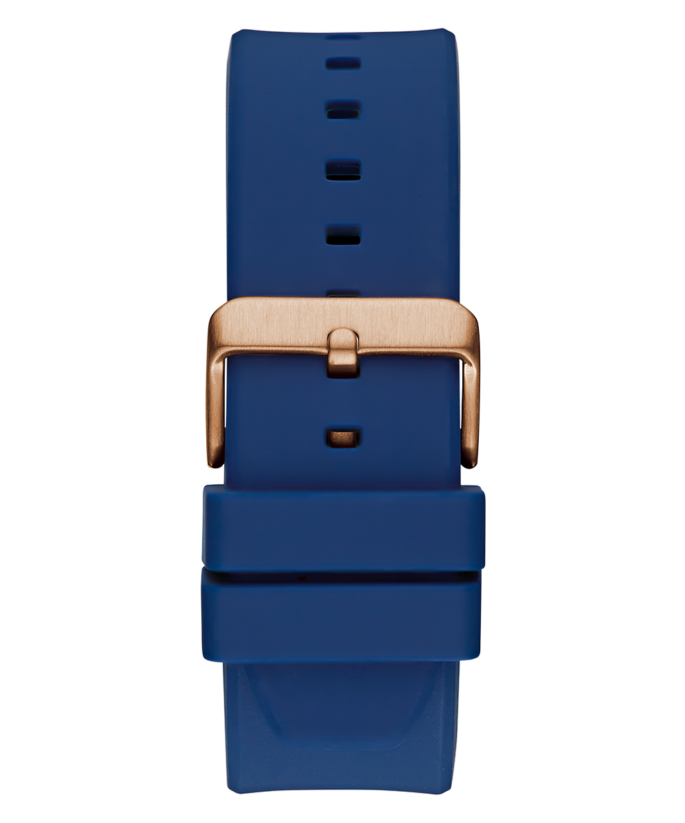 GW0803G2 GUESS Mens Blue Rose Gold Tone Multi-function Watch back view