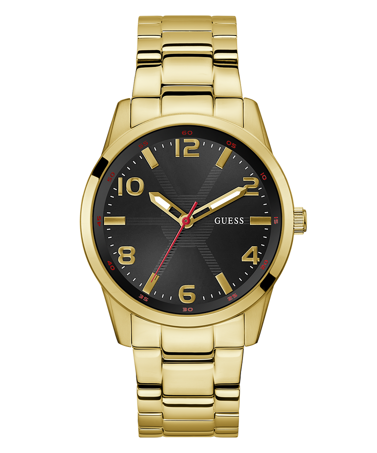 GUESS Mens Gold Tone Analog Watch GW0804G3