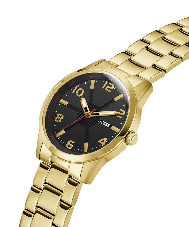 GUESS Mens Gold Tone Analog Watch GW0804G3 lifestyle angle