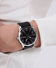 GW0805G1 GUESS Mens Black Silver Tone Analog Watch watch on arm