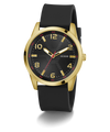 GW0805G2 GUESS Mens Black Gold Tone Analog Watch angle