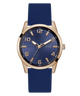 GW0805G3 GUESS Mens Blue Rose Gold Tone Analog Watch