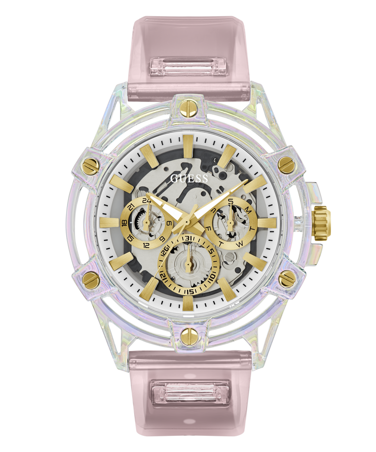 GW0806G4 GUESS Mens Pink Clear Multi-function Watch