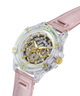 GW0806G4 GUESS Mens Pink Clear Multi-function Watch angle lifestyle