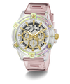 GW0806G4 GUESS Mens Pink Clear Multi-function Watch angle