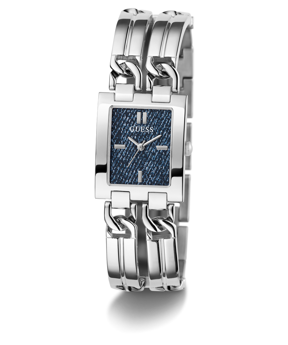 GW0807L1 GUESS Ladies Silver Tone Analog Watch angle