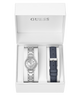 GW0808L1 GUESS Ladies Silver Tone Analog Watch Box Set box