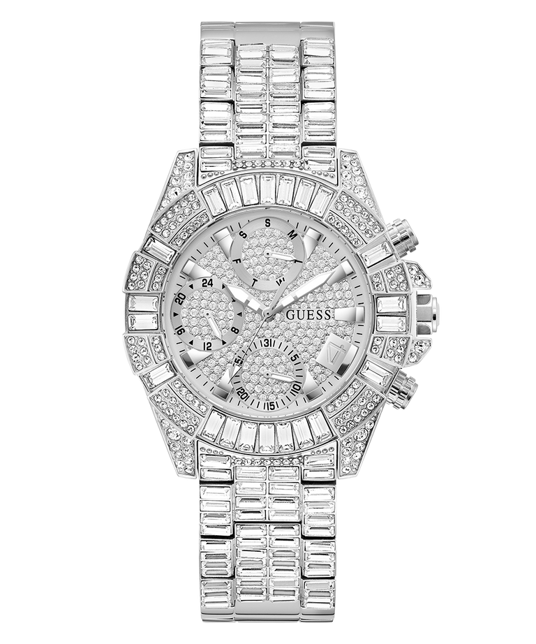 GW0812L1 40th Anniversary Limited Edition GUESS Ladies Silver Tone Multi-function Watch