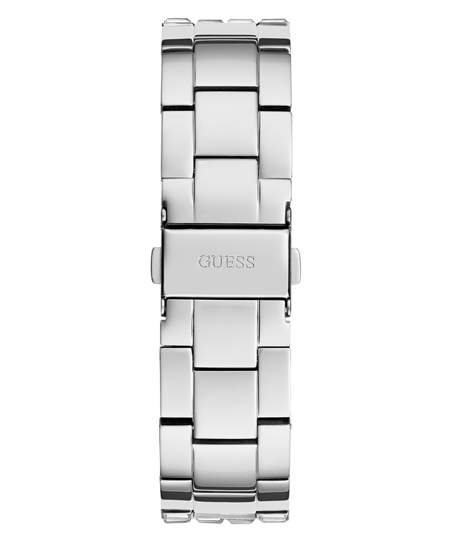 GW0812L1 40th Anniversary Limited Edition GUESS Ladies Silver Tone Multi-function Watch back view