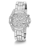 GW0812L1 40th Anniversary Limited Edition GUESS Ladies Silver Tone Multi-function Watch angle