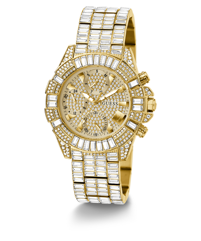 GW0812L2 40th Anniversary Limited Edition GUESS Ladies Gold Tone Multi-function Watch angle