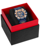 40th Anniversary Special Edition GUESS Ladies Blue Rose Gold Tone Multi-function Watch packaging in box