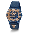 40th Anniversary Special Edition GUESS Ladies Blue Rose Gold Tone Multi-function Watch angle