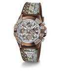 40th Anniversary Special Edition GUESS Ladies Brown Coffee Multi-function Watch angle