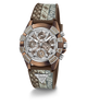 40th Anniversary Special Edition GUESS Ladies Brown Coffee Multi-function Watch angle