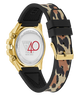 40th Anniversary Special Edition GUESS Ladies Leopard Gold Tone Multi-function Watch caseback