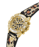 40th Anniversary Special Edition GUESS Ladies Leopard Gold Tone Multi-function Watch lifestyle angle