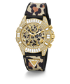 40th Anniversary Special Edition GUESS Ladies Leopard Gold Tone Multi-function Watch angle