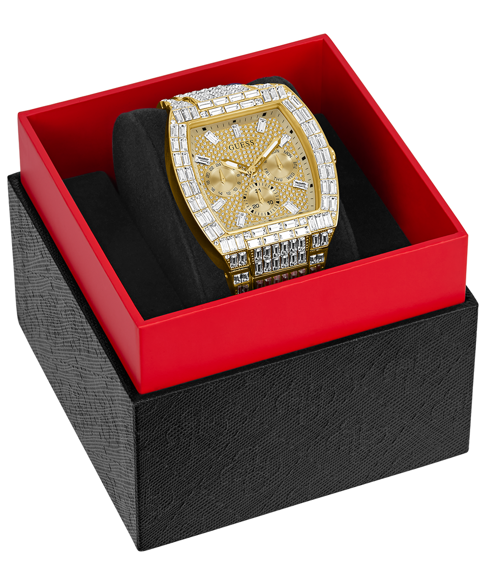 GW0816G2 40th Anniversary Limited Edition GUESS Mens Gold Tone Multi-function Watch watch in box