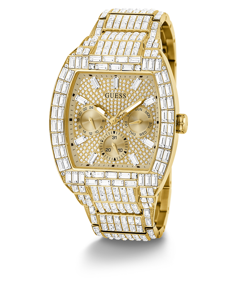 GW0816G2 40th Anniversary Limited Edition GUESS Mens Gold Tone Multi-function Watch angle