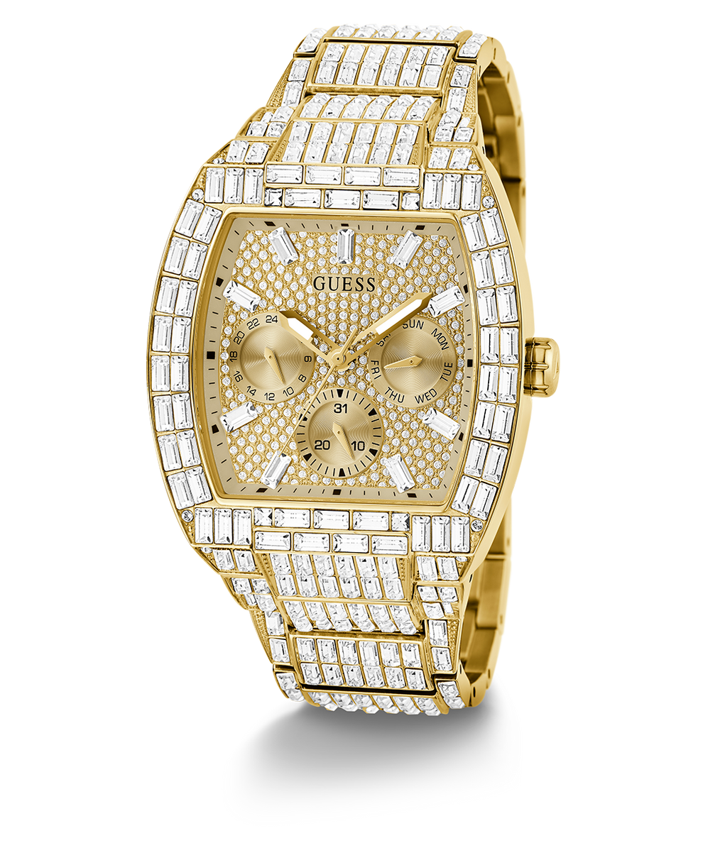 GW0816G2 40th Anniversary Limited Edition GUESS Mens Gold Tone Multi-function Watch angle